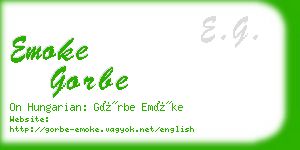 emoke gorbe business card